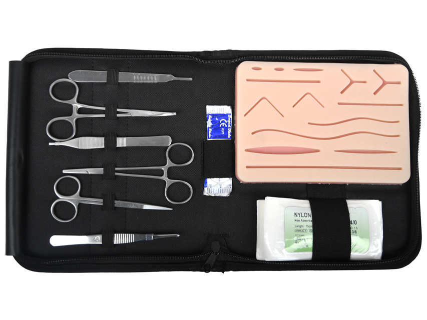 SUTURE EXERCISE KIT (pad + instruments + sutures)