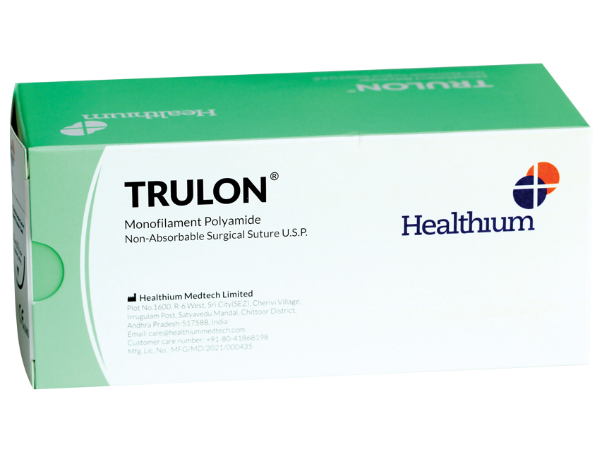 NON-ASSOCIATED SUTURE TRULON gauge 5/0, 3/8 bend, 19 mm needle - 75 cm - black