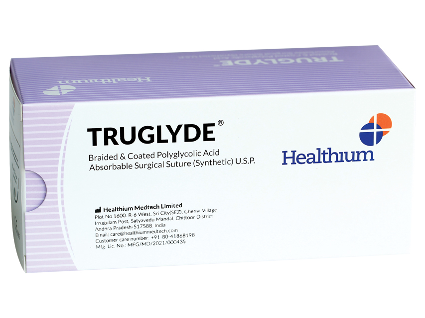 SUTURE ASS. TRUGLYDE 4/0 gauge, 3/8 bend, 16 mm needle - 45 cm - colourless