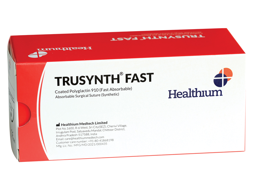 SUTURE ASS. TRUSYNTH FAST 6/0 gauge, 3/8 bend, 11 mm needle - 45 cm - colourless