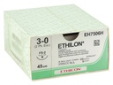 ETHICON ETHILON SINGLE THREAD SUTURE - 3/0 needle 19 mm