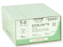 ETHICON ETHILON SINGLE THREAD SUTURE - 5/0 needle 19 mm