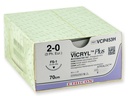 ETHICON VICRYL PLUS ABSORBABLE SUTURE - 2/0 needle 24 mm