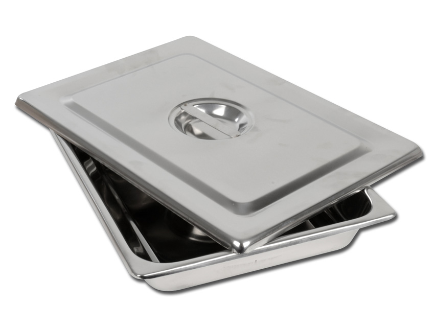 STAINLESS STEEL TRAY+COVER 355x254x50 mm