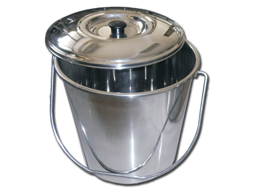 STAINLESS STEEL BASKET with lid - 12 litres