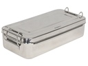 STAINLESS STEEL BOX 25x12,5x4,6cm - with handles
