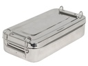 STAINLESS STEEL BOX 20x10x4,5cm - with handles