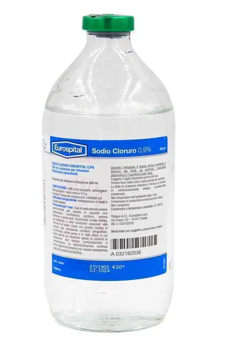 Physiological saline solution 0.9% sodium chloride fl.plastic ml.500
