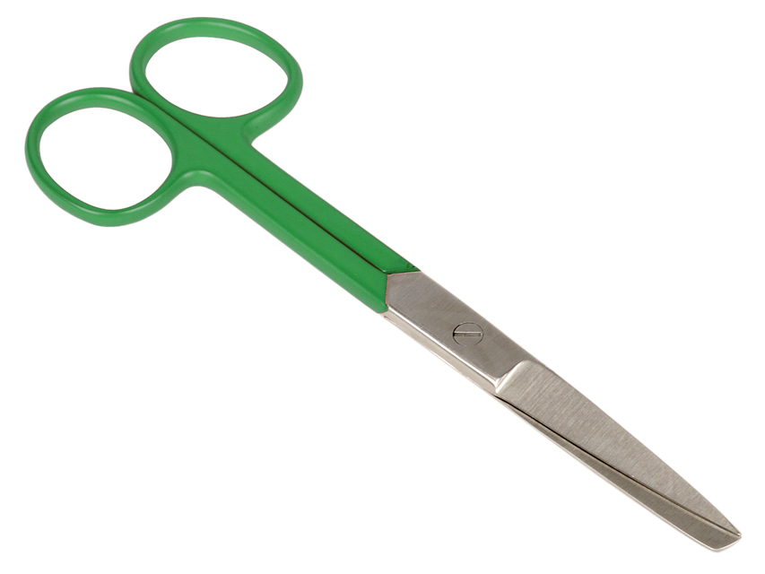 ALTERNATE PUNTS SCISSORS - green rings - 14 cm