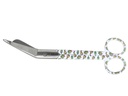 STAINLESS STEEL SCISSORS FOR WEAVENS - caterpillar pattern - 18 cm