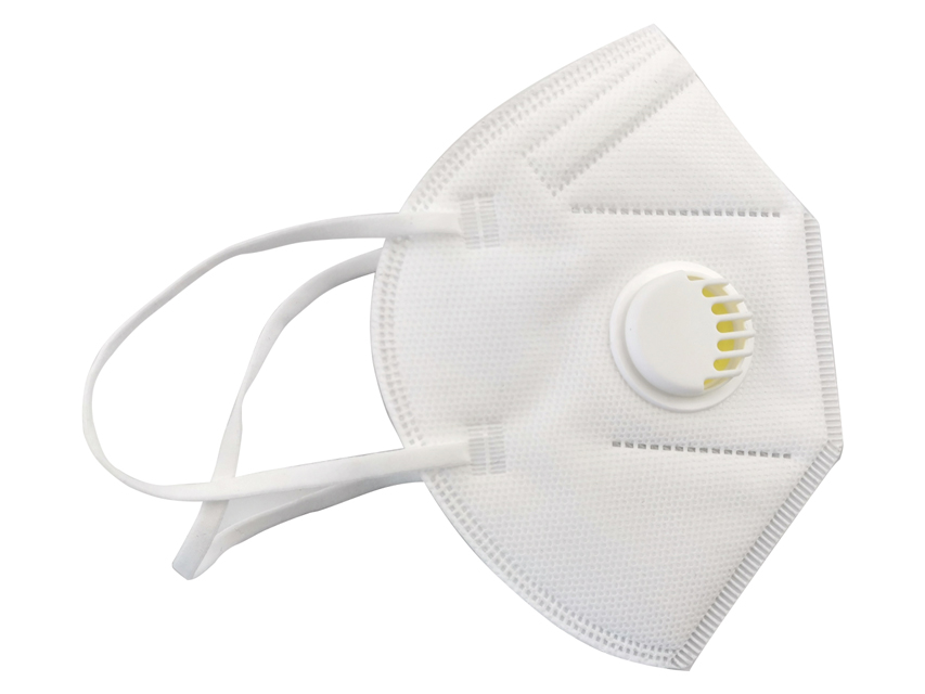 FFP2 MASK with valve - white - IT,GB,FR,ES,PT