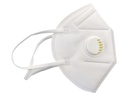 FFP2 MASK with valve - white - IT,GB,FR,ES,PT