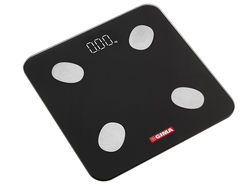 GIMAFIT BODY FAT BALANCE with GIMA APP and Bluetooth - black