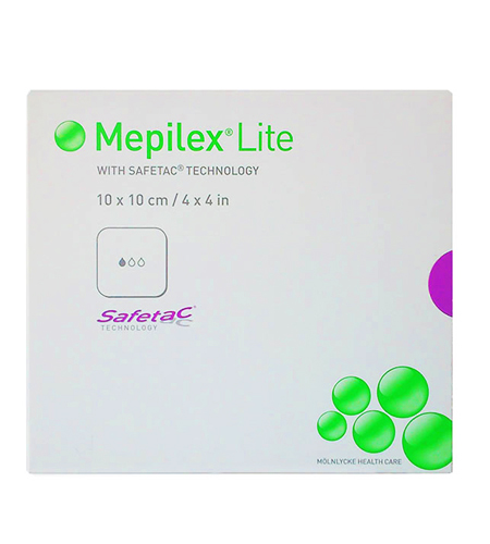 Mepilex Polyurethane foam absorbent dressing 10 x 10 cm
