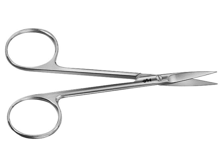 IRIS THIN AESCULAP SCISSORS - straight - acute points - 11 cm - BC110R