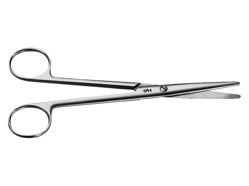 MAYO AESCULAP SCISSORS - straight - blunt points - 16.5 cm - BC584R