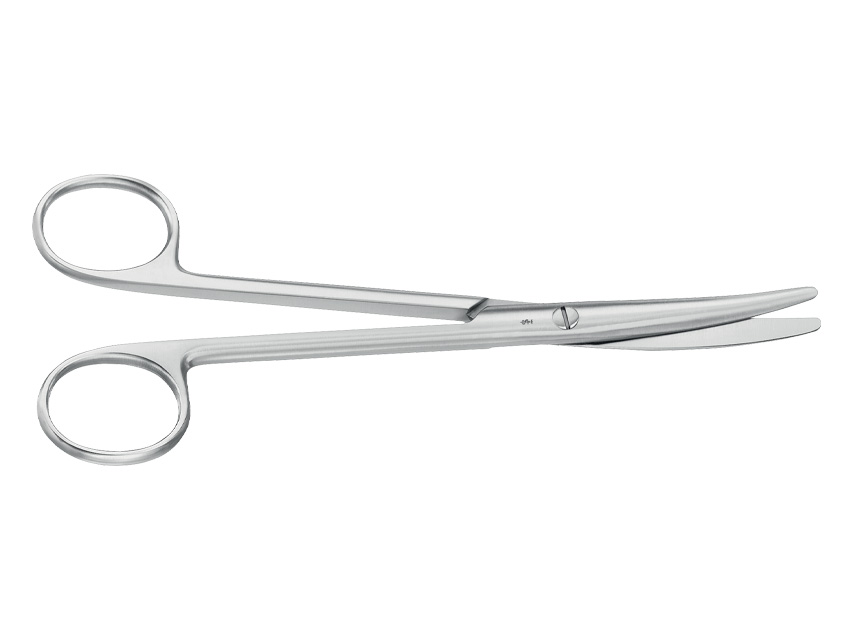 MAYO DISSECTION SCISSORS AESCULAP - curved - blunt points - 16.5 cm - BC587R