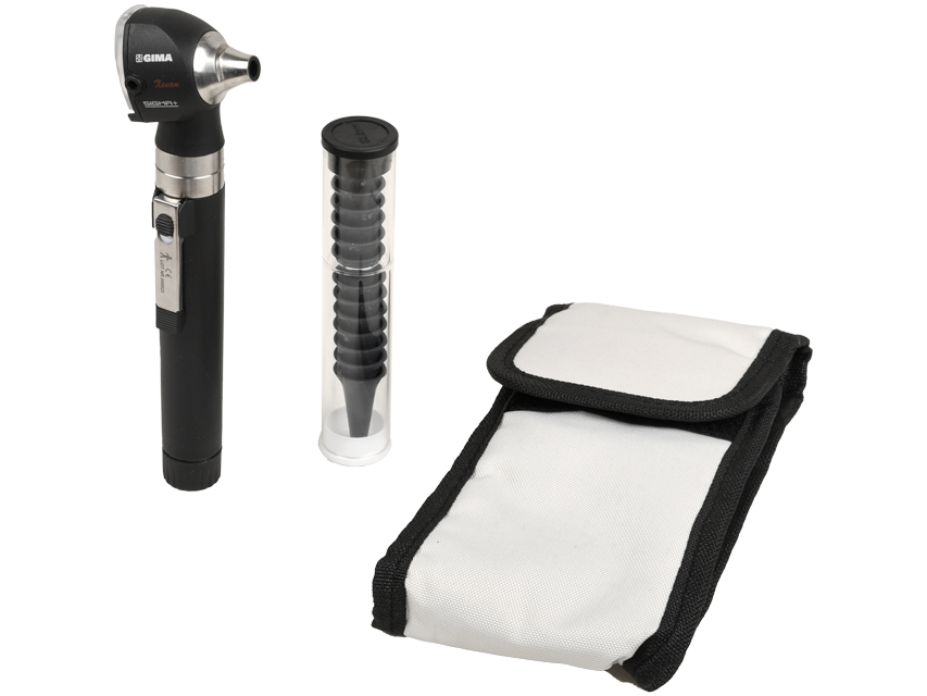 Fibre-optic otoscope SIGMA-2,5V-xenon/halogen-in bag - col.nero
