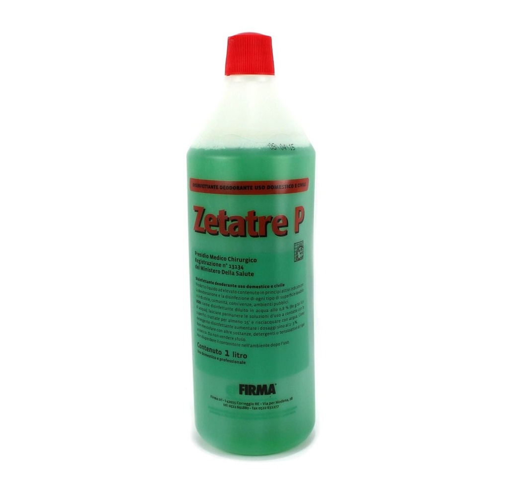 Zetatre P disinfettante 7,5% profumato per superfici dure 1 lt