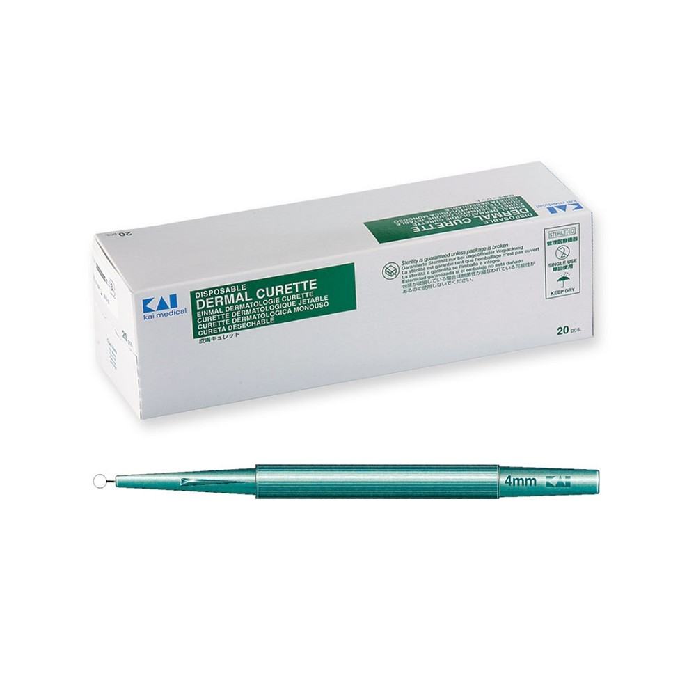 KAI dermatological curettes diameter 4 mm sterile disposable