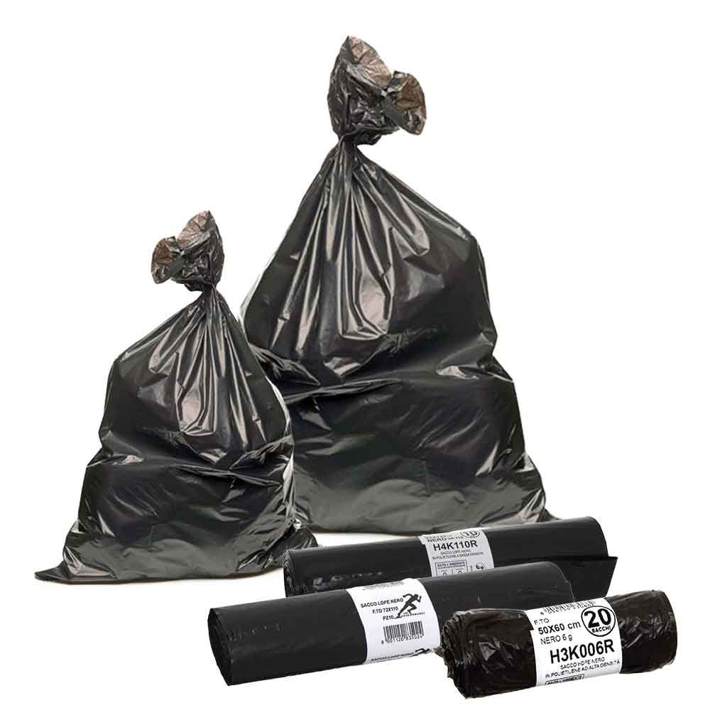 Sacco nero piccolo rotolo 50 x 55 cm 9 gr
