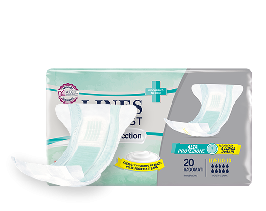 Transp. shaped diaper Lines Derma High Prot. 10 TU
