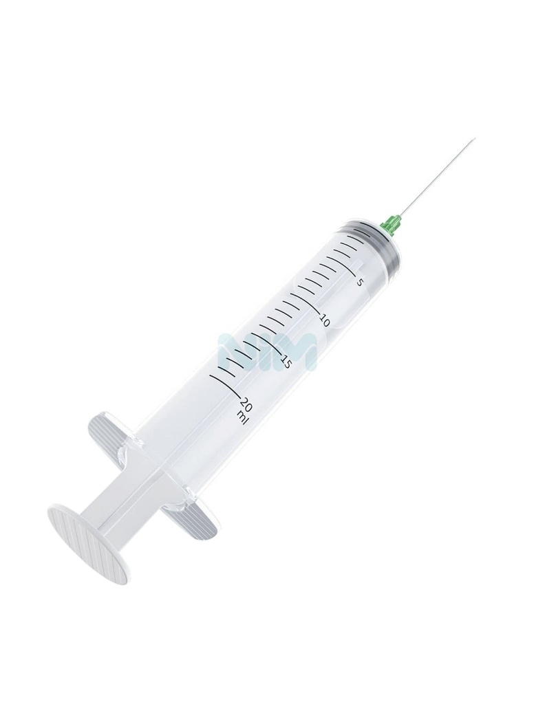 20 cc syringe with eccentric g21 needle
