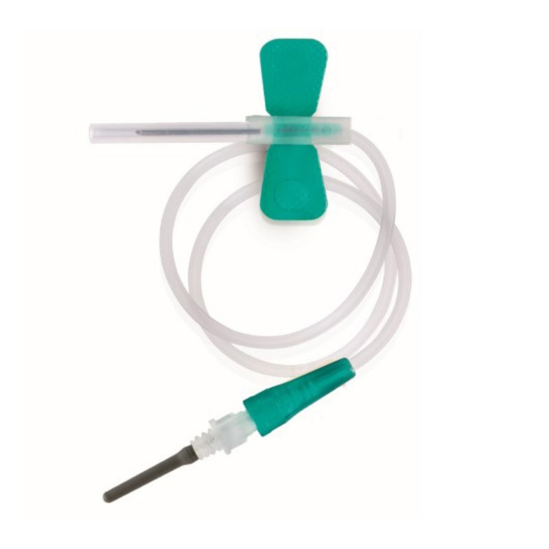 Butterfly needle withdrawal set w/protection system and luer adapter G21
