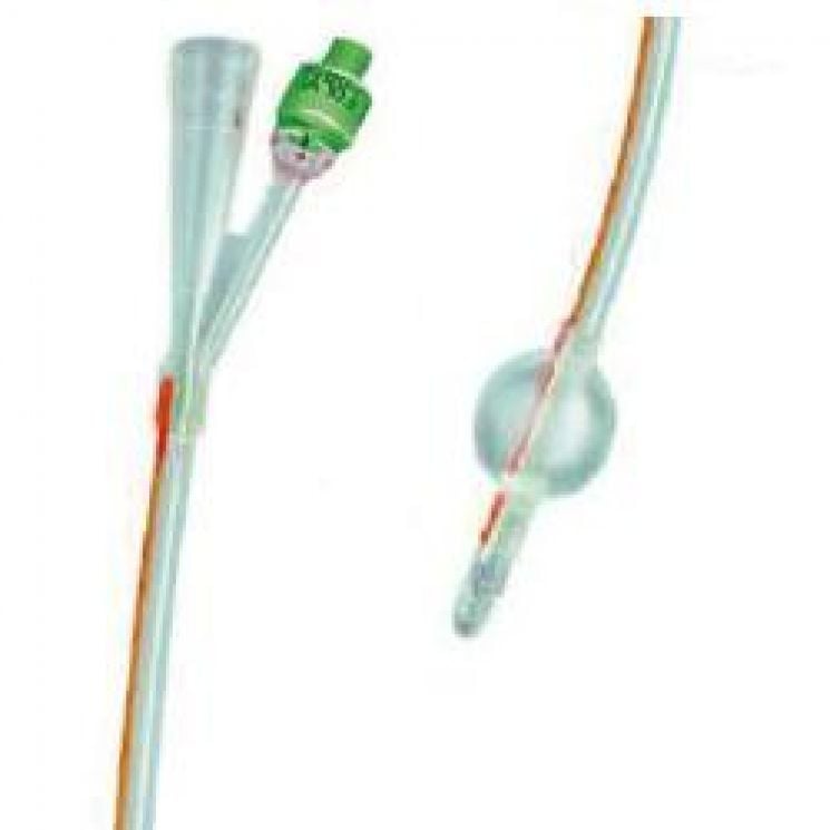 Pure silicone foley catheter 2-way radiopaque line ch 22