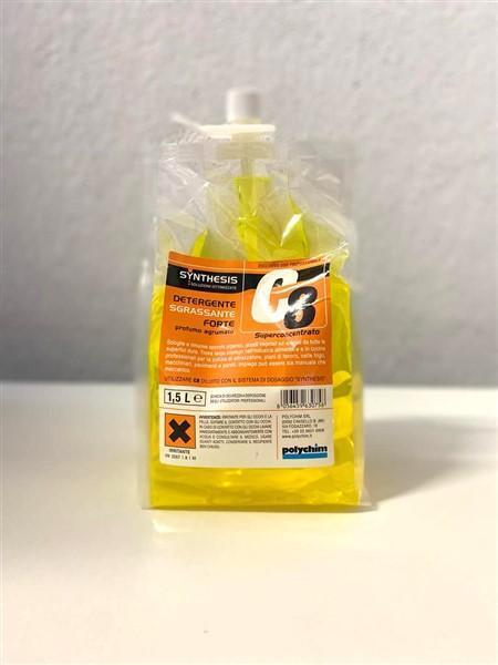 Sgrassante C8 alcalino al limone per tutte le superfici lt.1,5