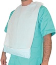 Polythene bib with pocket 10cm 36x65 cm