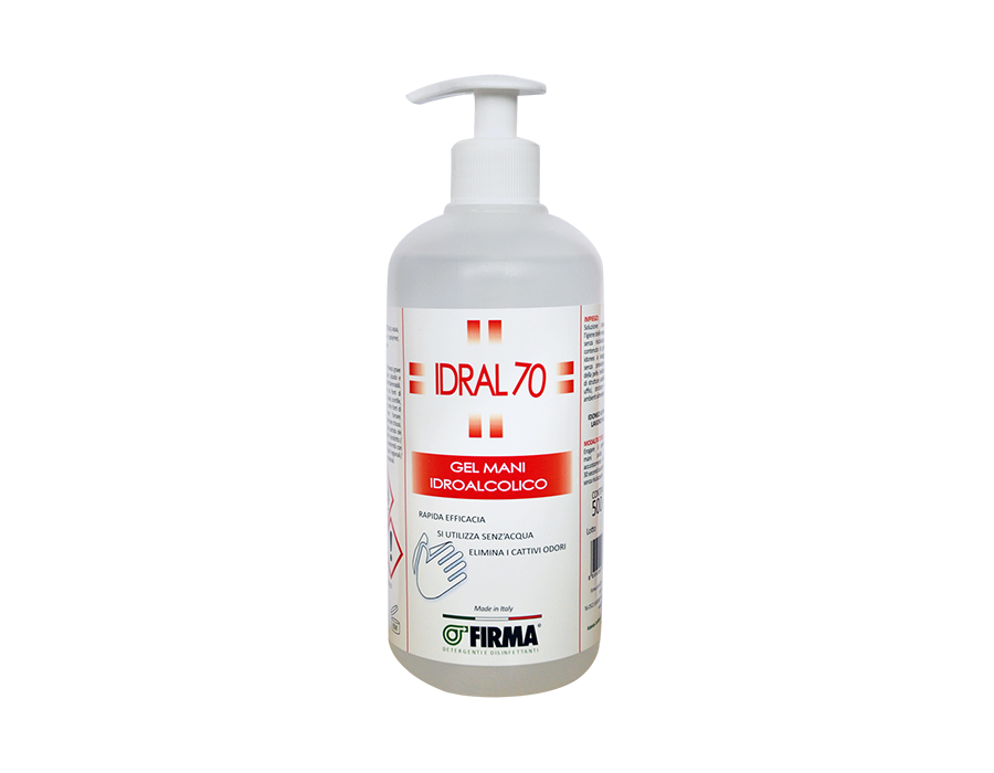 Idral 70 500ml - Hydroalcoholic gel solution for hand hygiene
