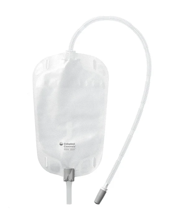 Leg bag with antir. valve and drain valve 750 ml tube 35 cm (bulk)