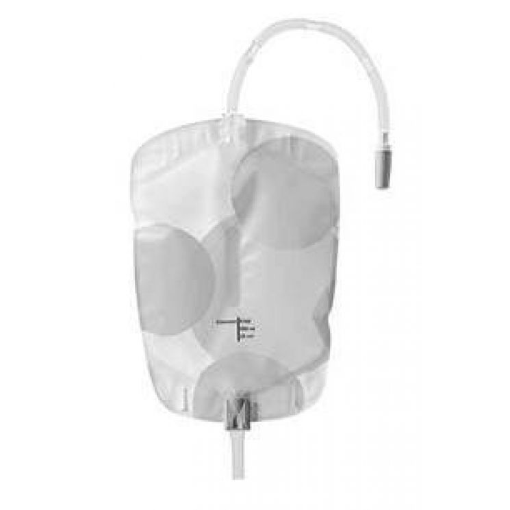 Leg bag with antir. valve and drain valve 750 ml tube 35 cm (fust)
