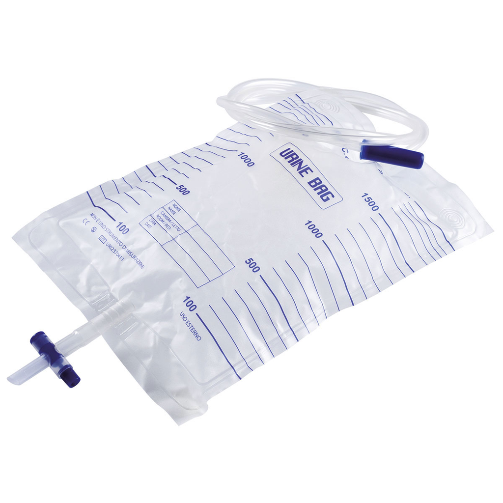 Sacca letto con valv. antir. senza rubinetto 2000 ml tubo 90 cm (bulk) 