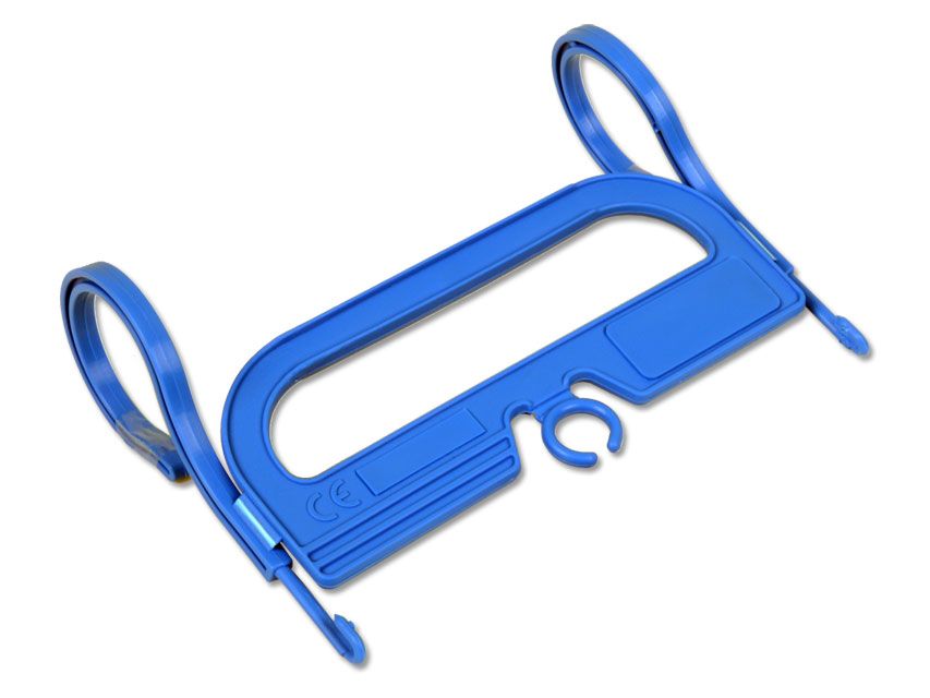 Plastic urine bag holder
