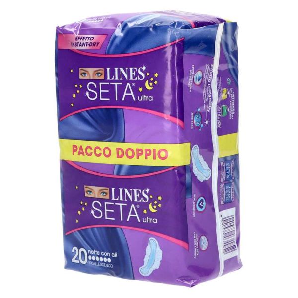 Lines Silk Ultra Night Tampons - 20pcs