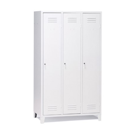 Armadio spogliatoio a tre ante e tre posti - 50 cm