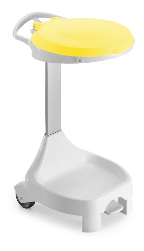 Carrello portasacco 120lt Smile W-70 con coperchio giallo e pedale