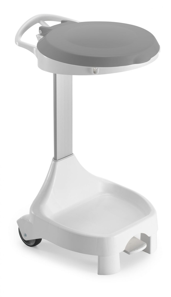 Carrello portasacco 120lt Smile W-70 con coperchio grigio e pedale