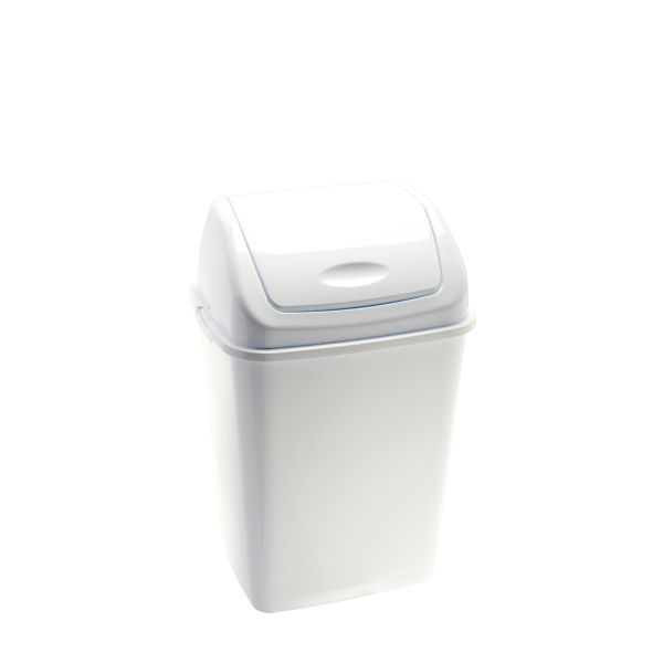 Bidone Rif Basic coperchio basculante 35 lt bianco in polipropilene