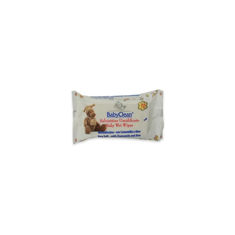 Salviette umidificate Baby Clean emollienti con tappo conf.72pz
