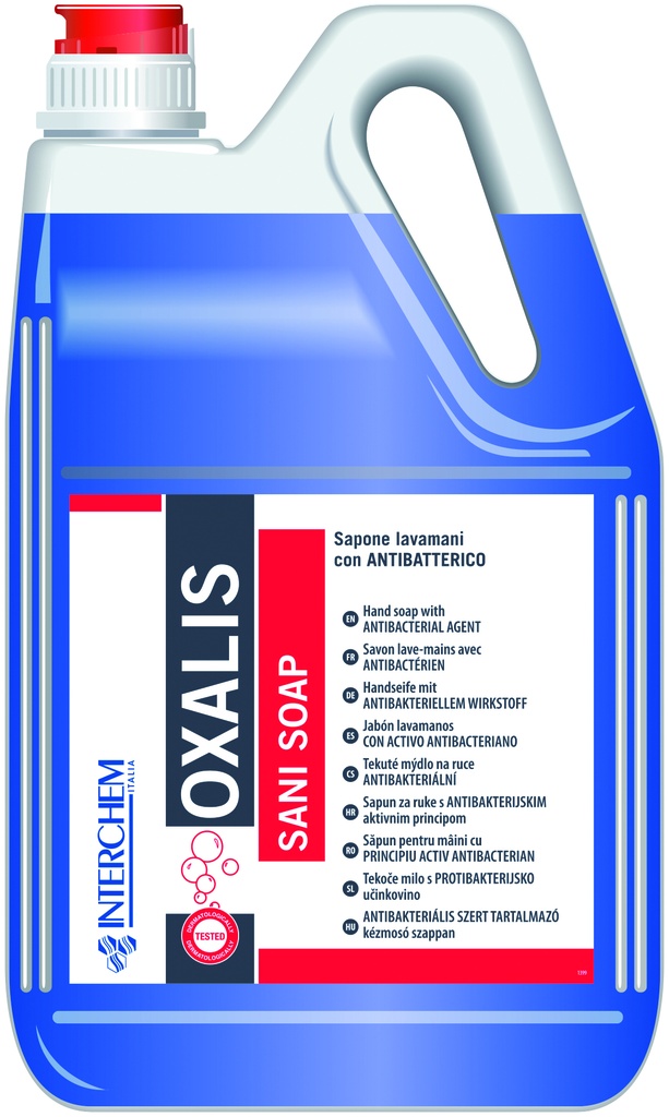 Sanitising liquid soap Oxalis Sani soap lt.5