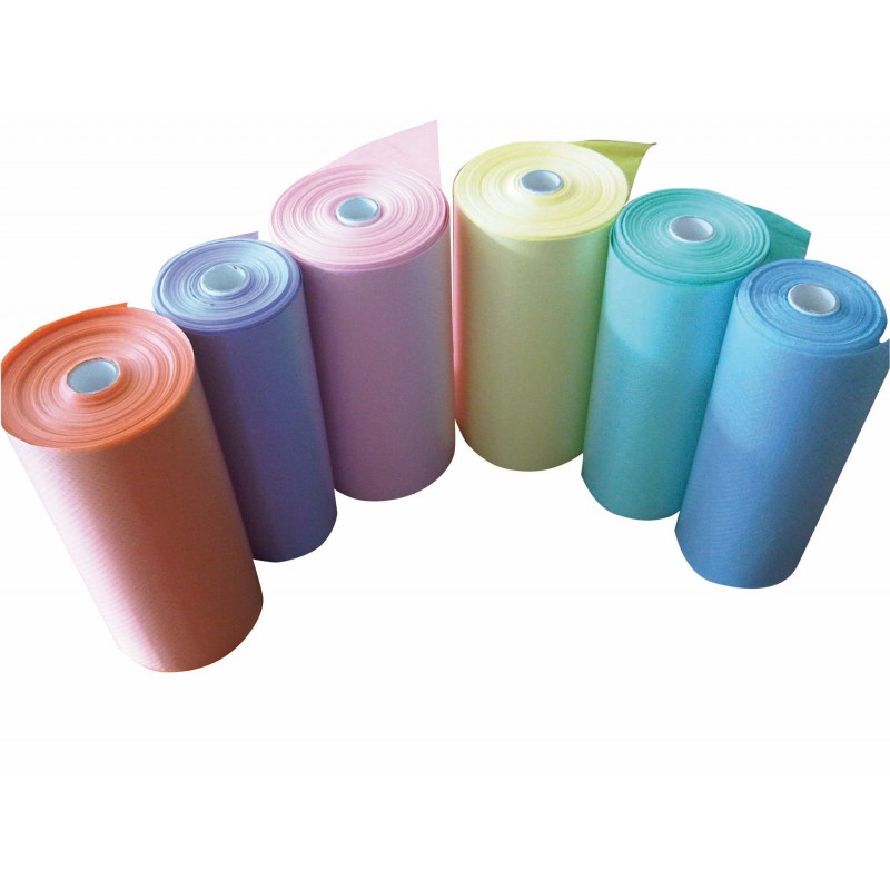 Mantelline Eco Bibs 50x60cm carta+PE - rotolo 80 strappi col.verde fresh