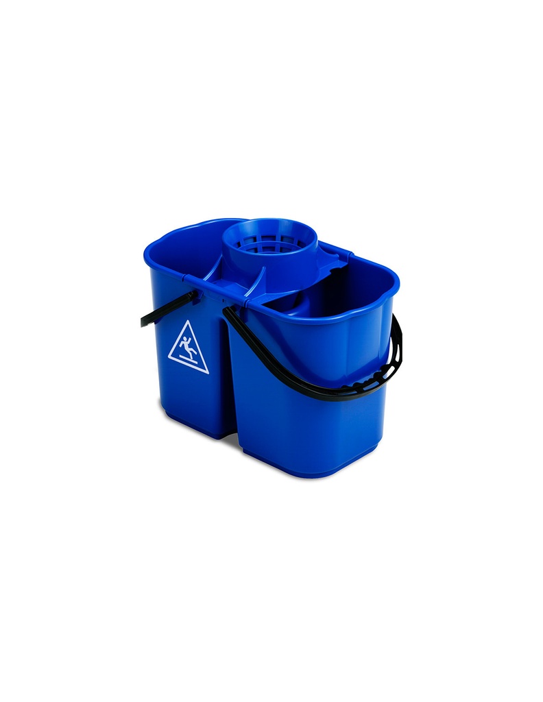 Secchio doppio blu con strizzino