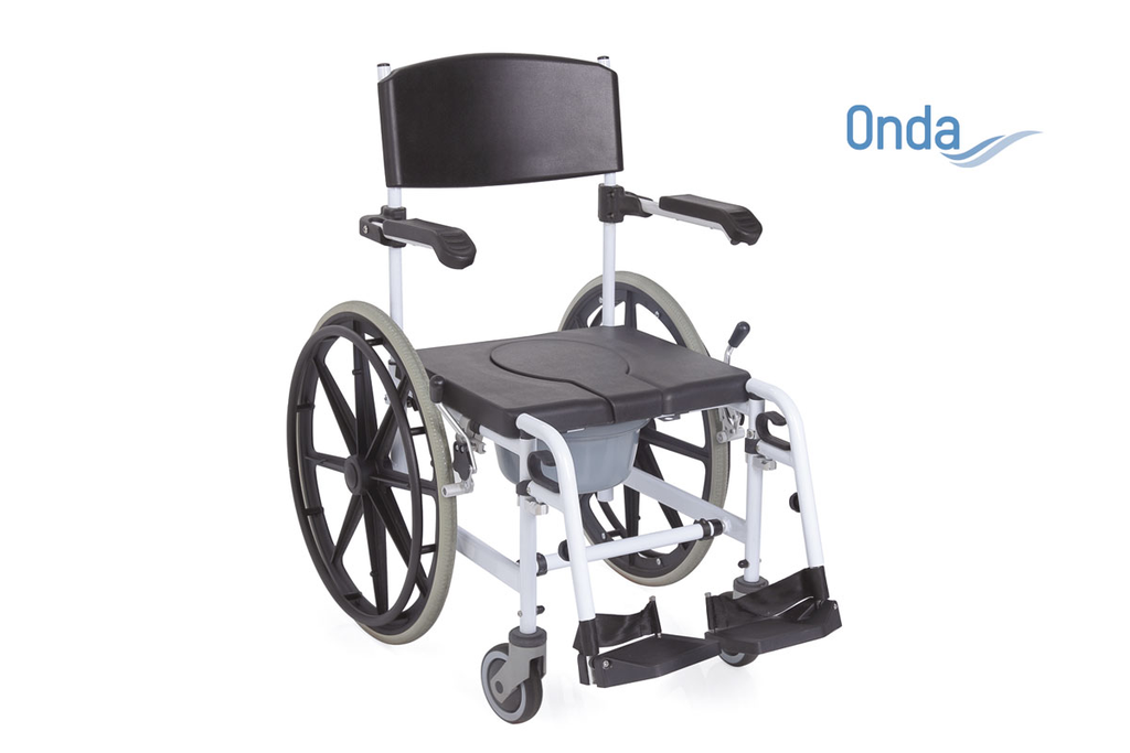 Sedia comoda per doccia e WC ad autospinta