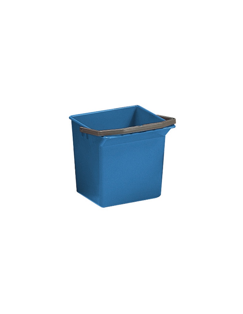 Secchio rettangolare blu lt 6 con manico