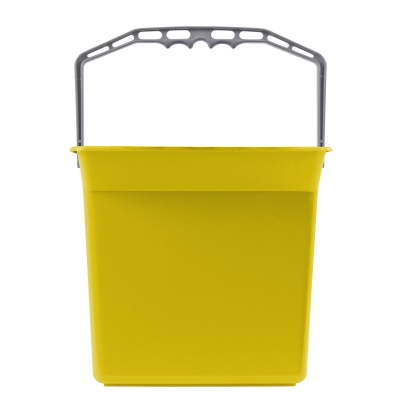 Secchio rettangolare giallo lt 6 con manico