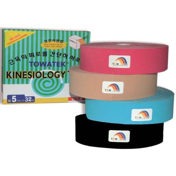 Kinesiology tape 100% cotton 32 m x 5 cm colour green