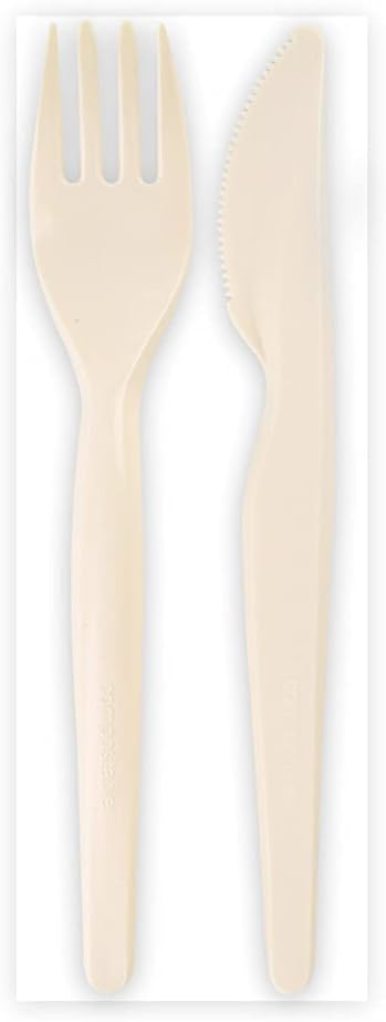 Bis coltello e forchetta con tovagliolo (2v) biodegradabile